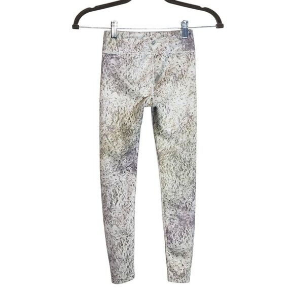 Athleta Girl Print Leggings Size Small 7 High Rise Printed Chit Chat Tight - Picture 2 of 7